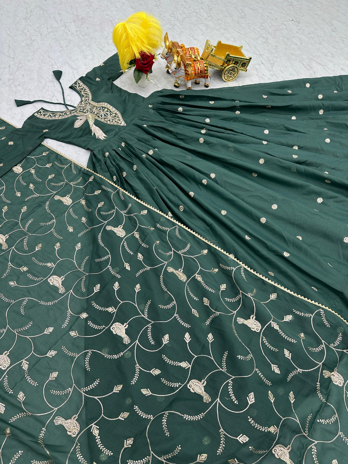 Festival Long Gown & Dupatta for partywear