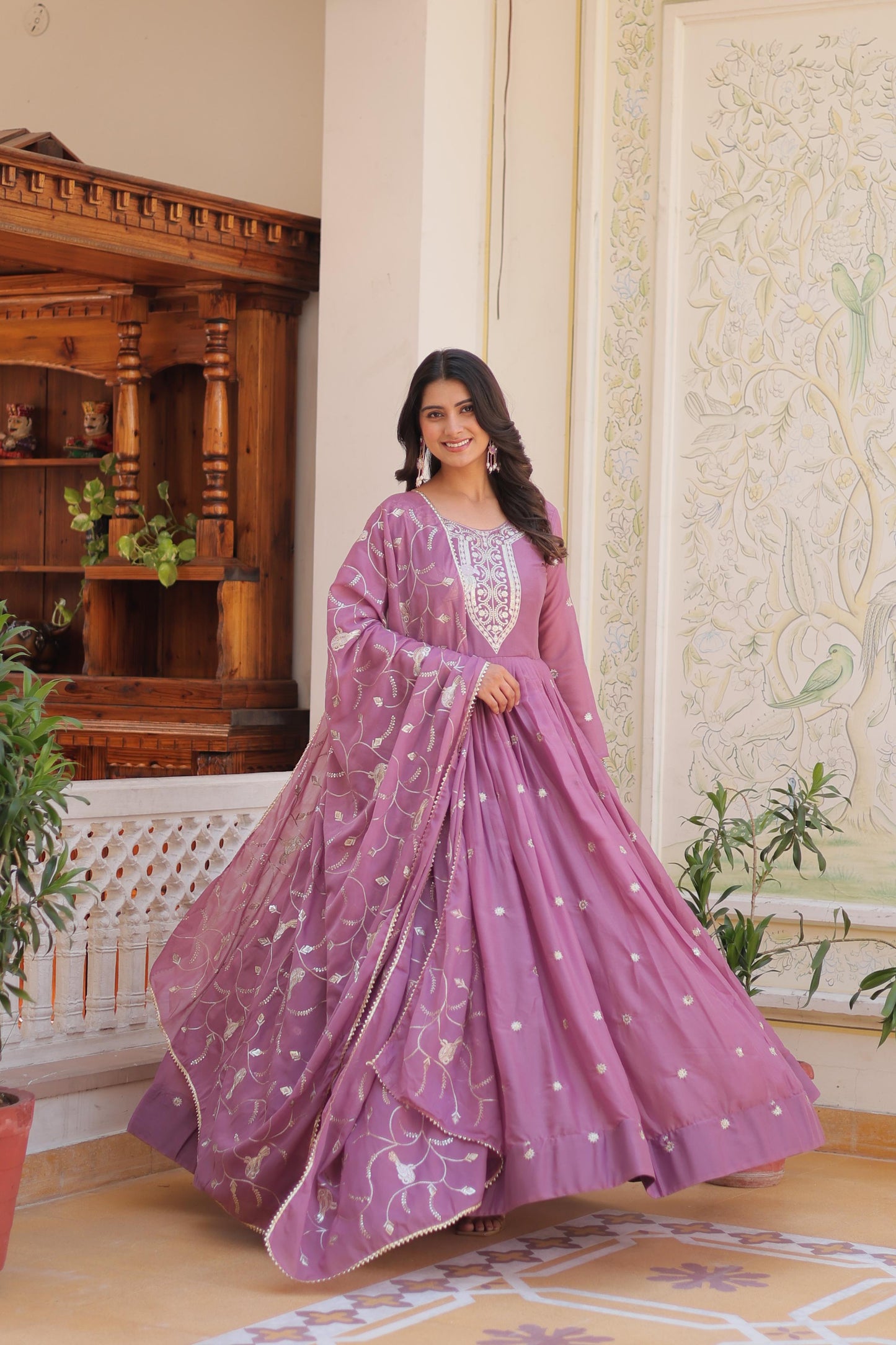 Festival Long Gown & Dupatta for partywear