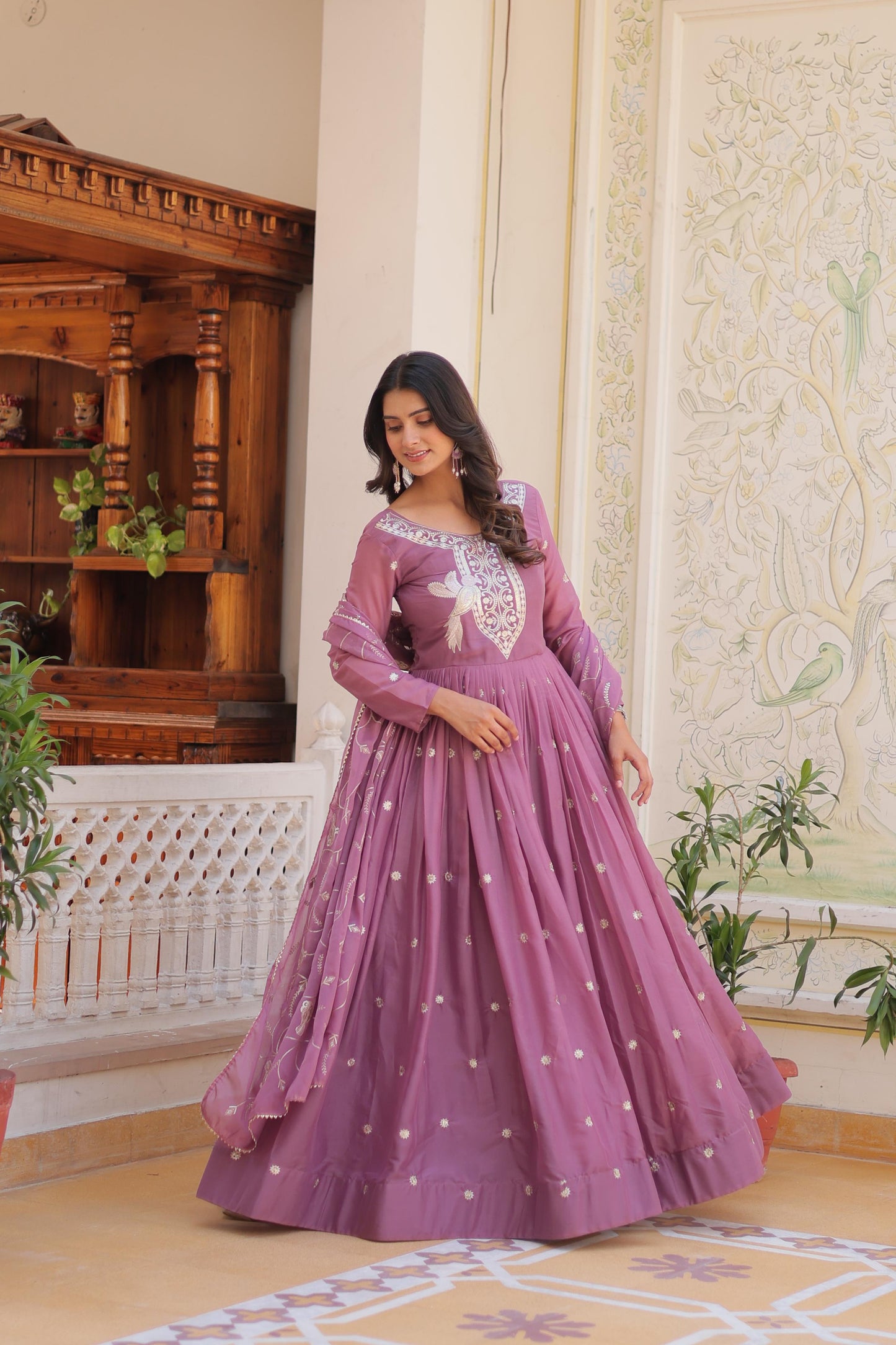 Festival Long Gown & Dupatta for partywear