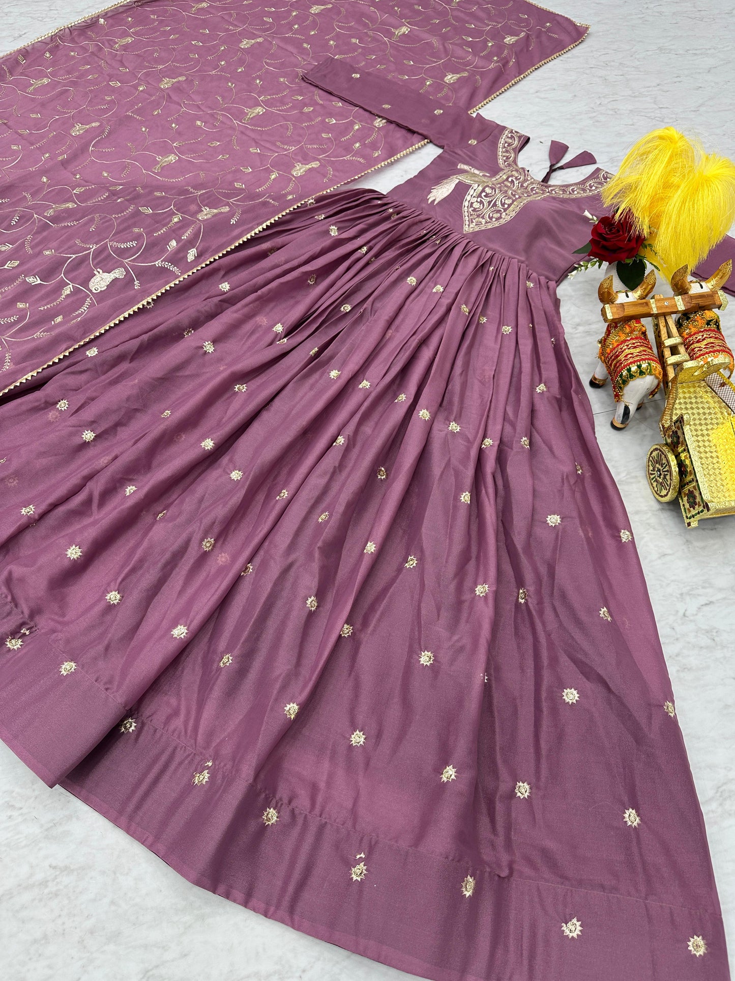 Festival Long Gown & Dupatta for partywear