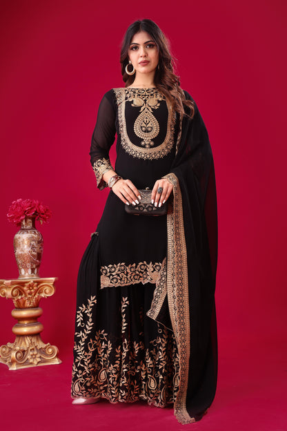 Black Color Beautiful suit for Party Function