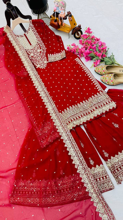 Georgette Fabric Pakistani suit full heavy work