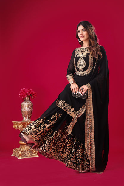 Black Color Beautiful suit for Party Function