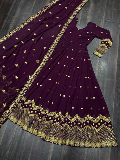 Designer Readymade Gown in  Georgette fabric