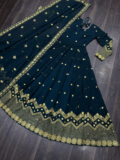Designer Readymade Gown in  Georgette fabric