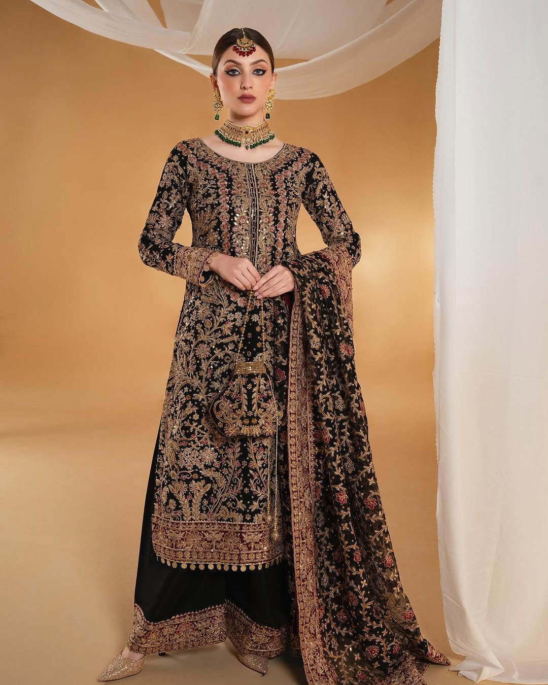 Black Color Beautiful Partywear Suit In georgette Fabric