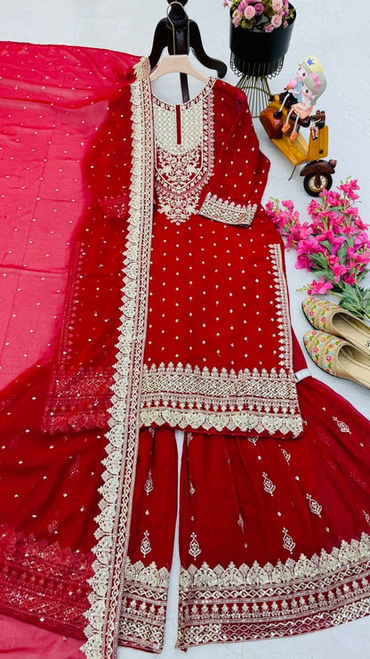 Georgette Fabric Pakistani suit full heavy work