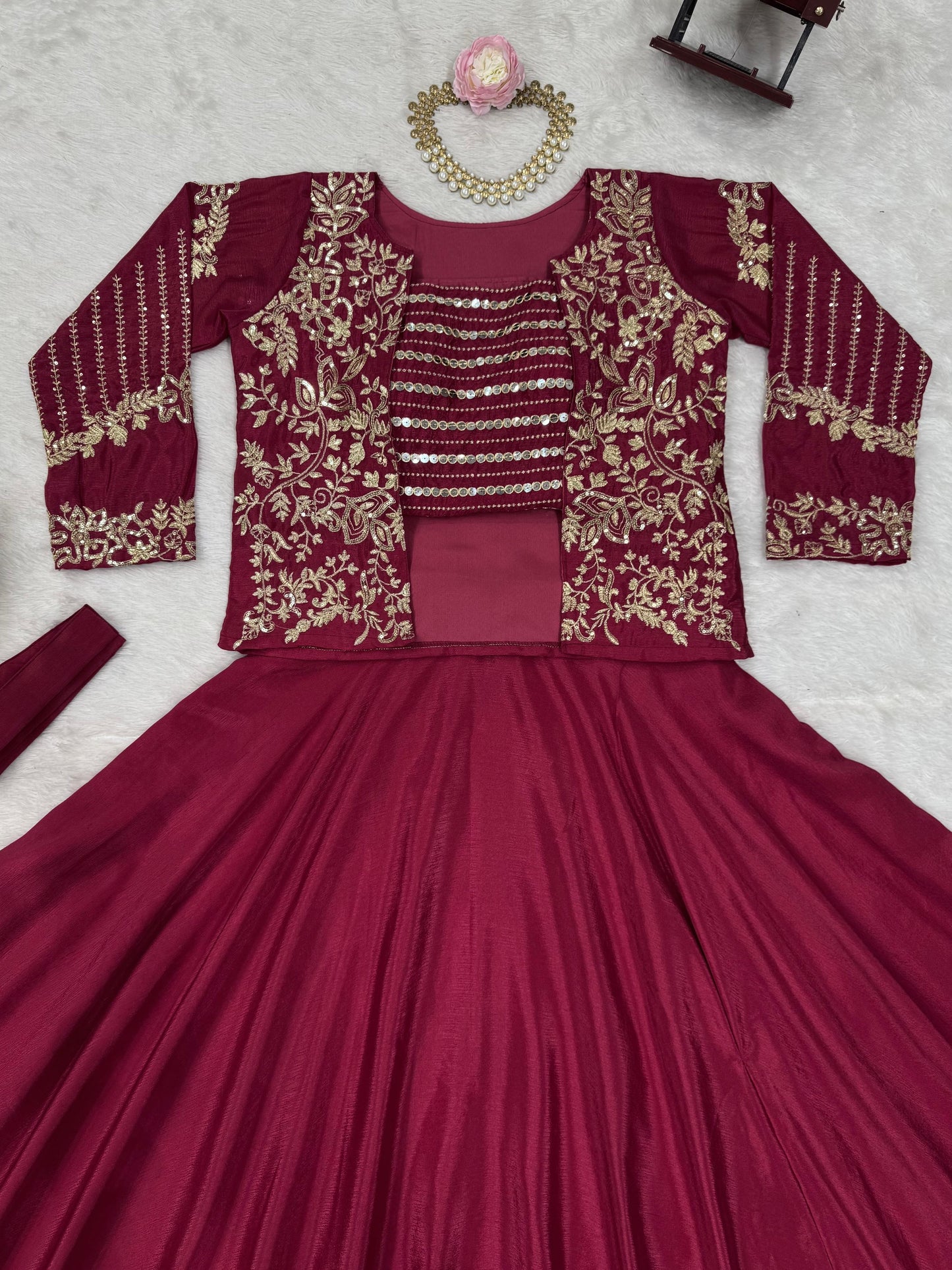 Maroo Color Beautiful Trending Lehenga Choli with koti