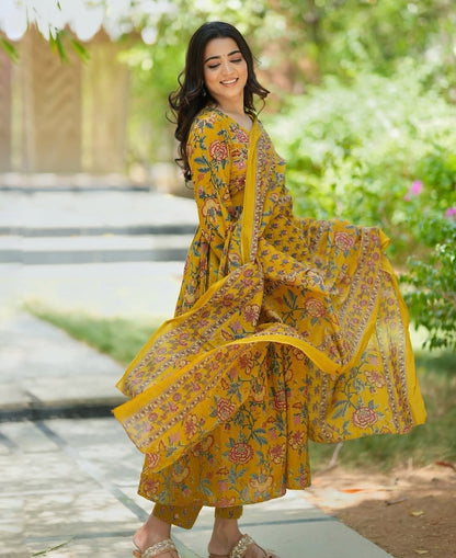 Summer Special Stay Cool & Stylish in cotton fabric in yellow color