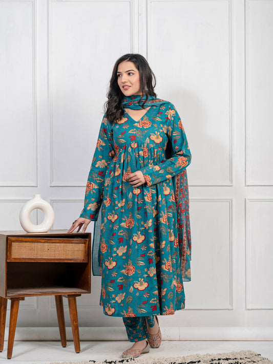 Summer Special Stay Cool & Stylish in cotton fabric in sky blue color