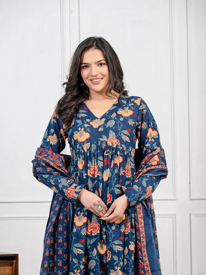 Summer Special Stay Cool & Stylish in cotton fabric in blue color