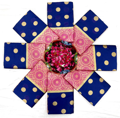 Blue Pink Color Beautiful Banarasi Silk Saree
