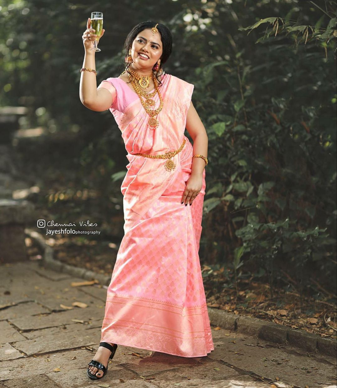 Pink Color Beautiful Banarasi Silk Saree