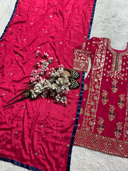 Red Color Beautiful Partywear Dress For Wedding Function