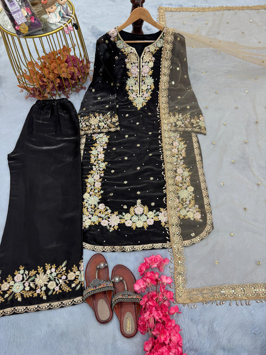 Black Color Beautiful Jimmy Choo Fabric Dress