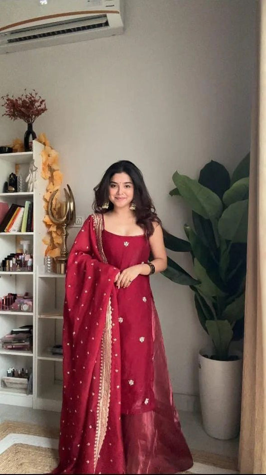 Red Color Beautiful Suit For Wedding Function