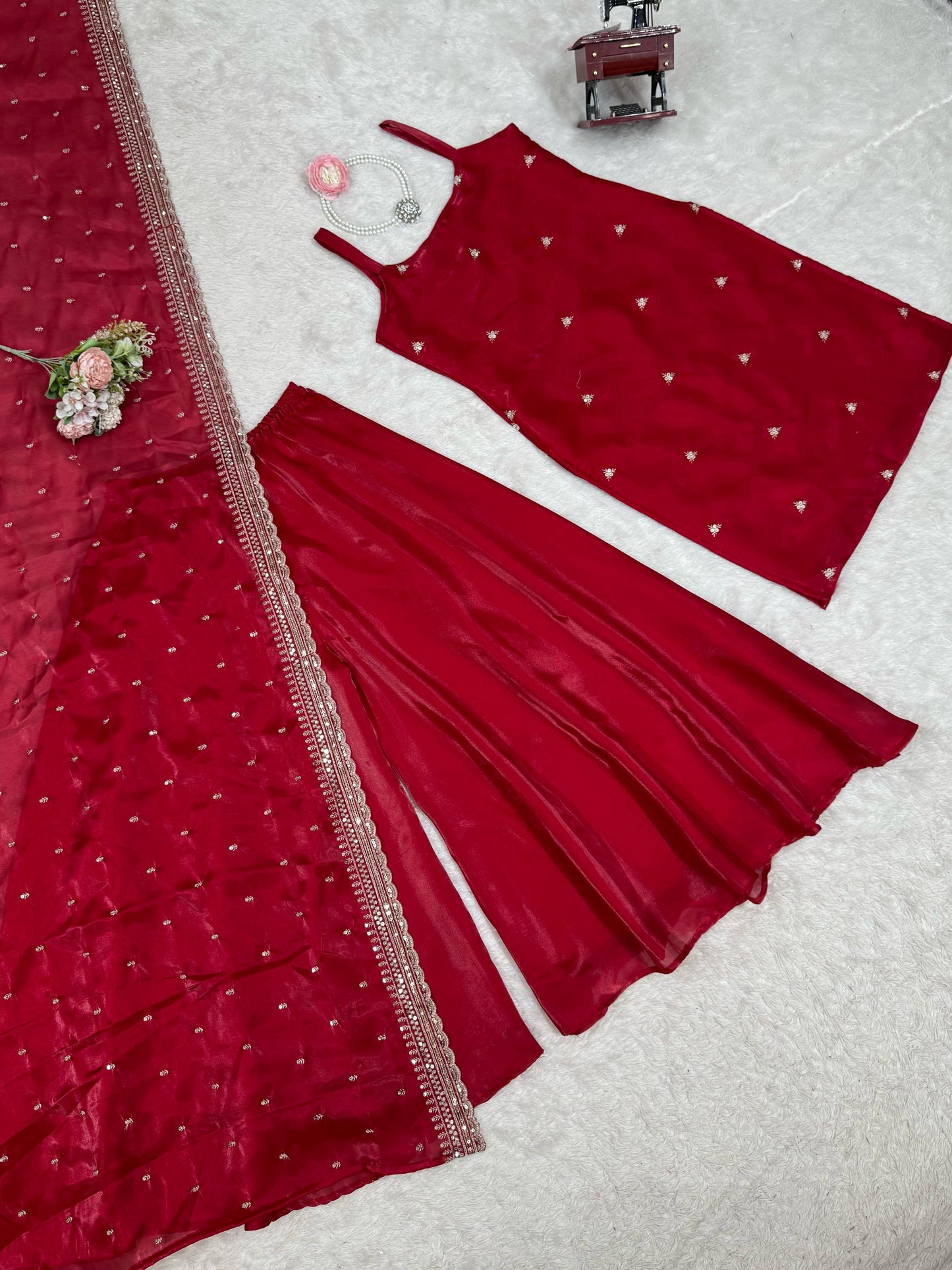 Red Color Beautiful Suit For Wedding Function