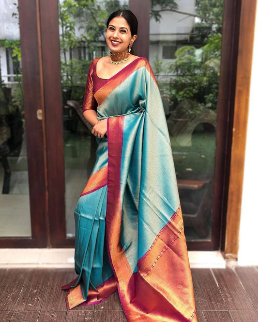 Soft Banarasi Silk Saree For Small Kitty Party