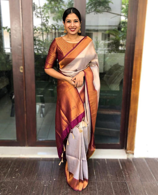 Soft Banarasi Silk Saree For Small Kitty Party