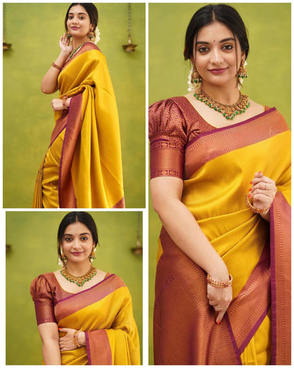 Soft Banarasi Silk Saree For Small Kitty Party