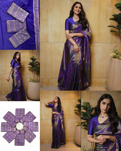 Daily Wear Silk Saree with unstich blouse