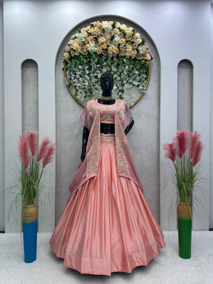 Pink Color Beautiful Lehenga Choli for partywear function