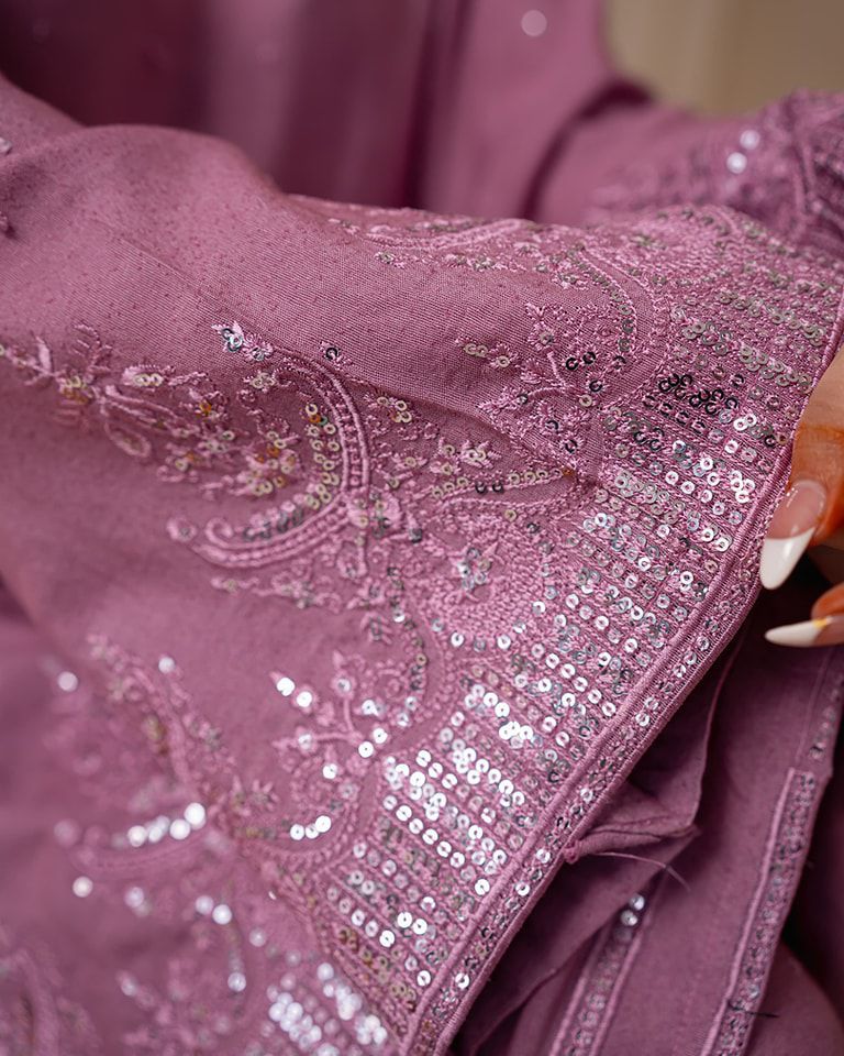 Embroidery Work Suit In Georgette With Kurti, Plazzo  And Dupatta