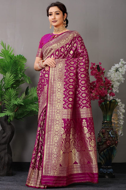 Maroon Color Beautiful Kanchipuram Pure Silk Saree