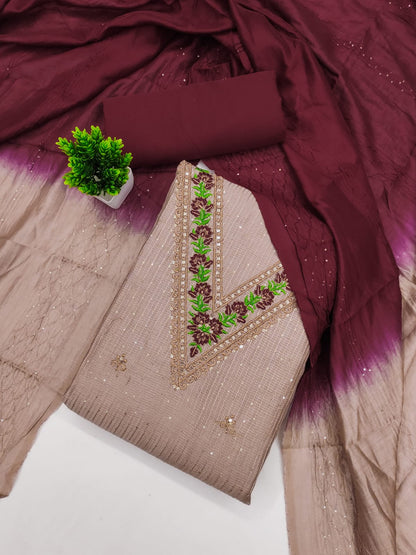 Chanderi cotton suit for daily wear use in summer