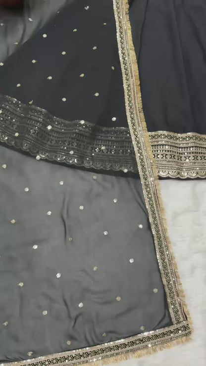 Black Color Beautiful Anarkali Dress in Rayon Fabric