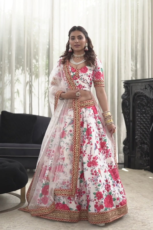 Modern Floral Lehenga Choli For Wedding Function Video