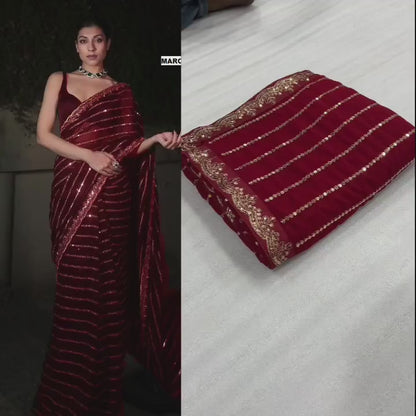 Bollywood Blockbuster Sequins Design Launching in maroon color