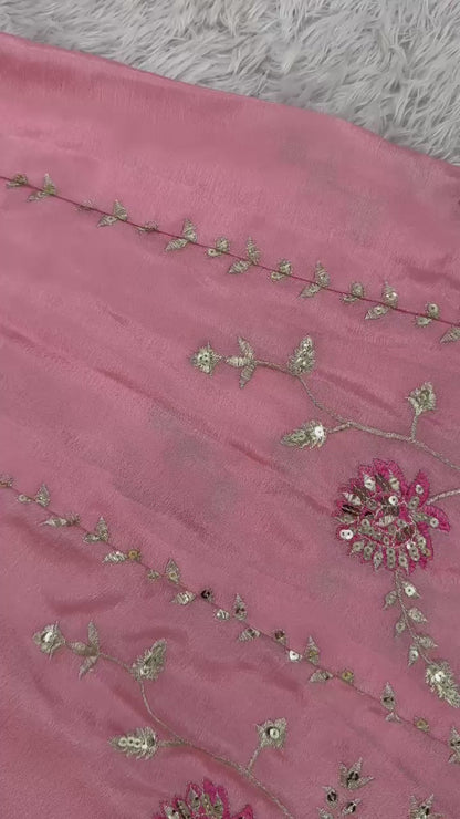 Pink Color Beautiful Plazo Suit For your festival and wedding wear