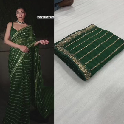 Bollywood Blockbuster Sequins Design Launching in green color