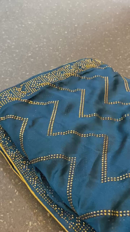 Blue Color Beauitful Soft Rangoli Silk Saree