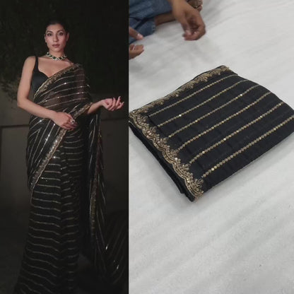 Bollywood Blockbuster Sequins Design Launching in black color
