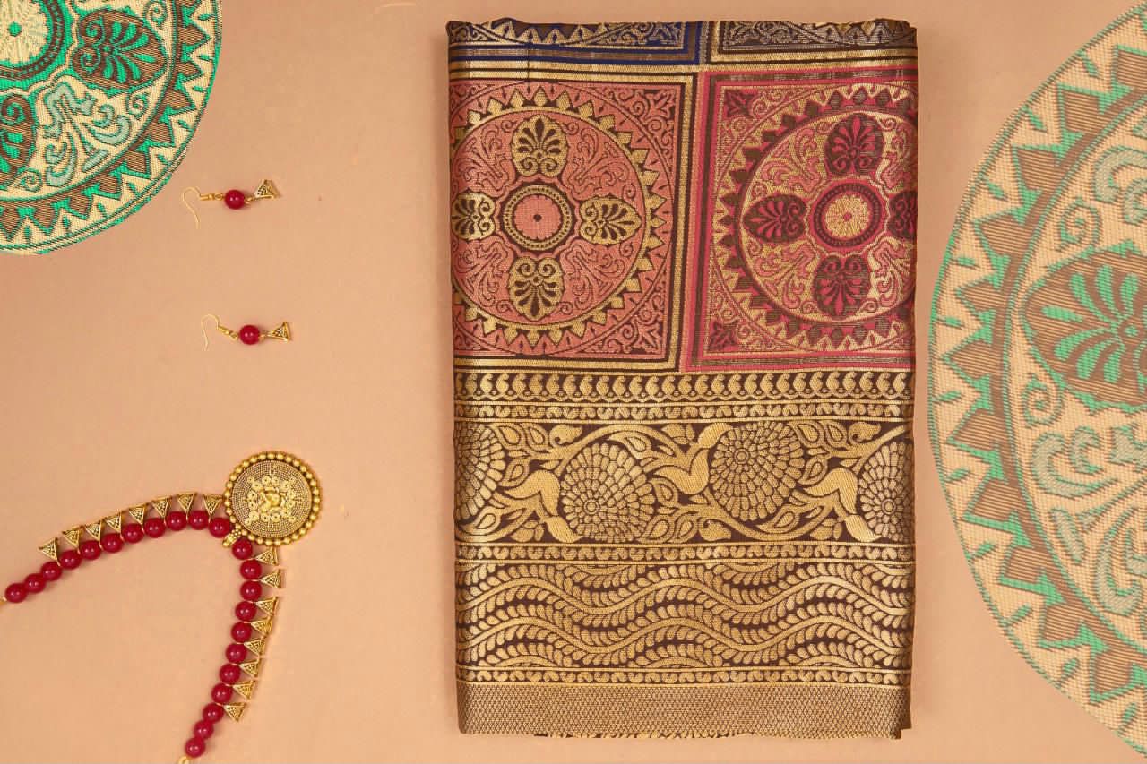 Beautiful Litchi Silk Saree for Partywear or family function