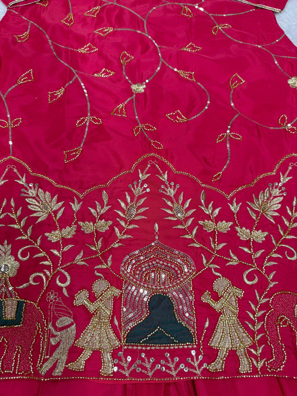 Pink Color Beauitful Lehenga Dress in Crep silk FAbric