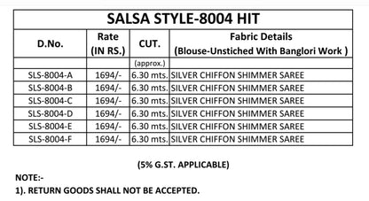 tfh salsa style 8004 hit colour series : 8004-a to 8004-f