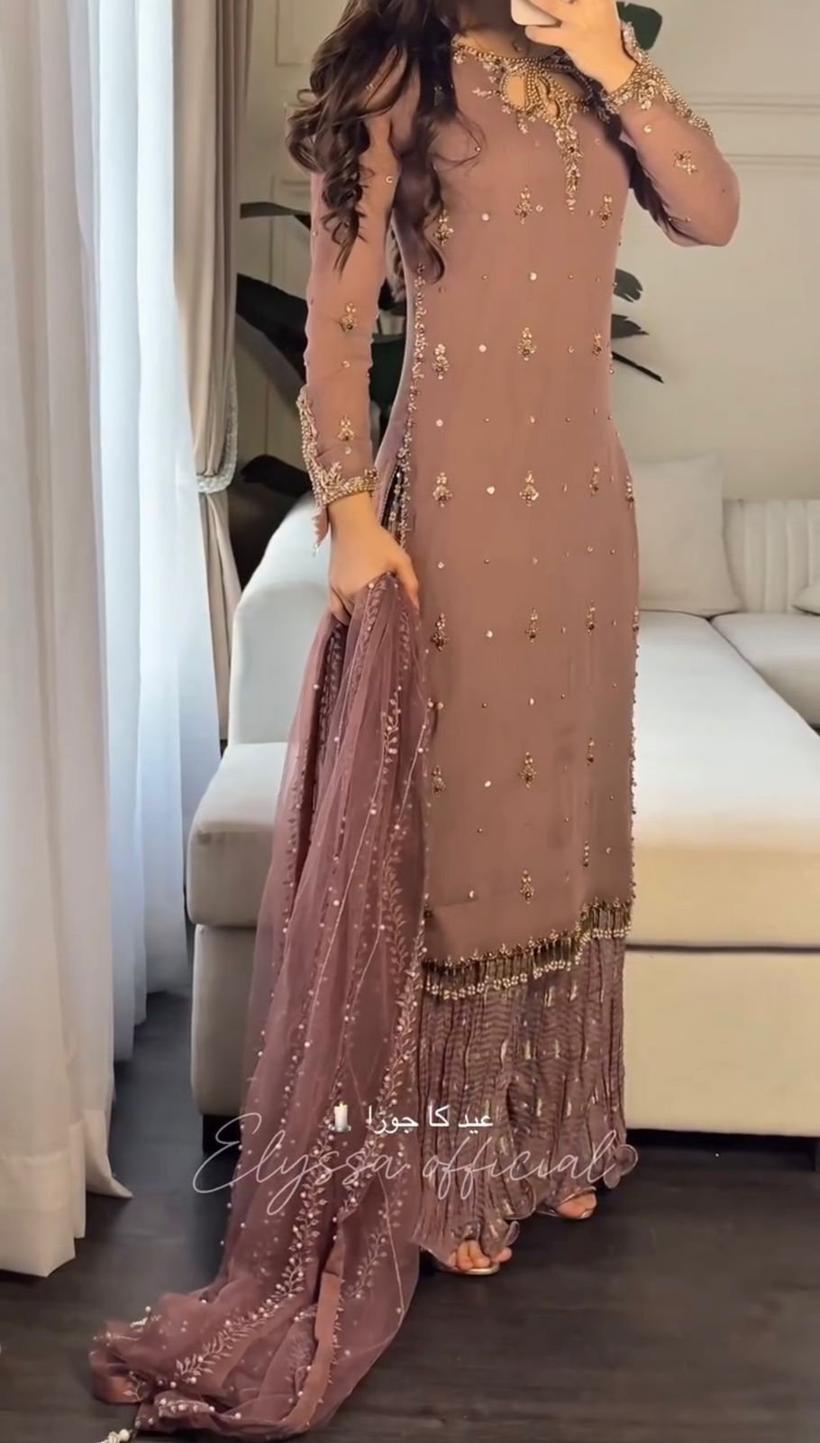 Georgette With Heavy Embroidery Sequence Work Top-Bottom And Dupatta Set