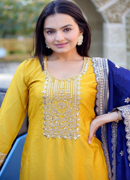 Yellow Color Dress for Haldi Function