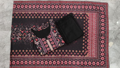 classical Black Kurti Pent With Duppata for summer wear dress