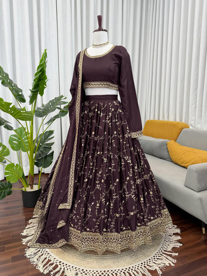 beautiful partywear lehenga choli for wedding function