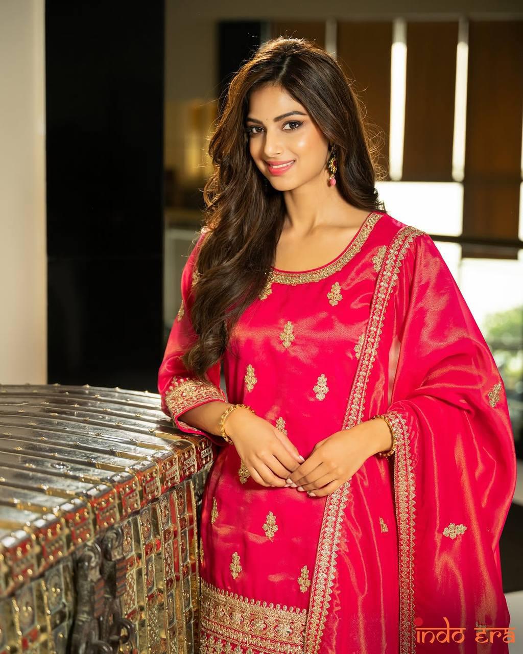 Designer Party Top Pallazo & Dupatta Set