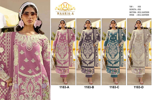 maaria 1183 dress material set to set 4 piece set