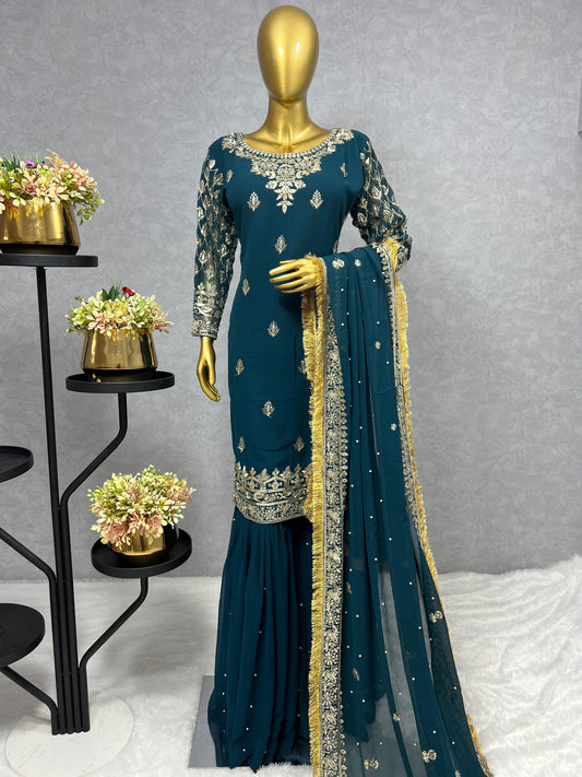 Beautiful Partywear Dress in Georgette Fabric