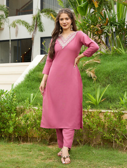 Gajri Color Daily Wear Dress in Rayon FAbric