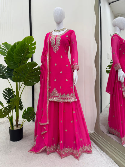 Pink Color Georgette Fabric Dress