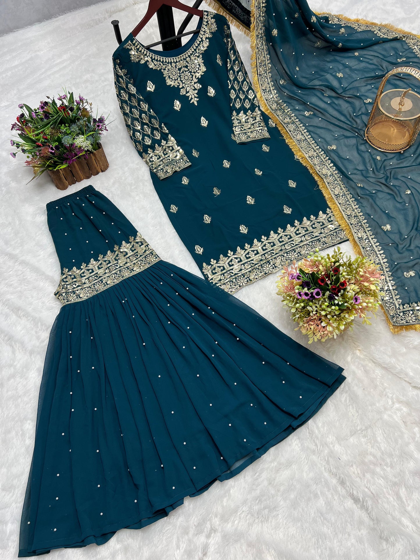 Beautiful Partywear Dress in Georgette Fabric