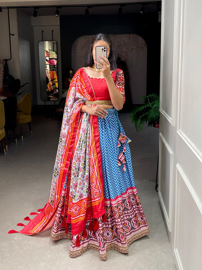 Printed And Embroidery Ensemble Are Specially Designed For A Filled With Celebration Lehenga Choli